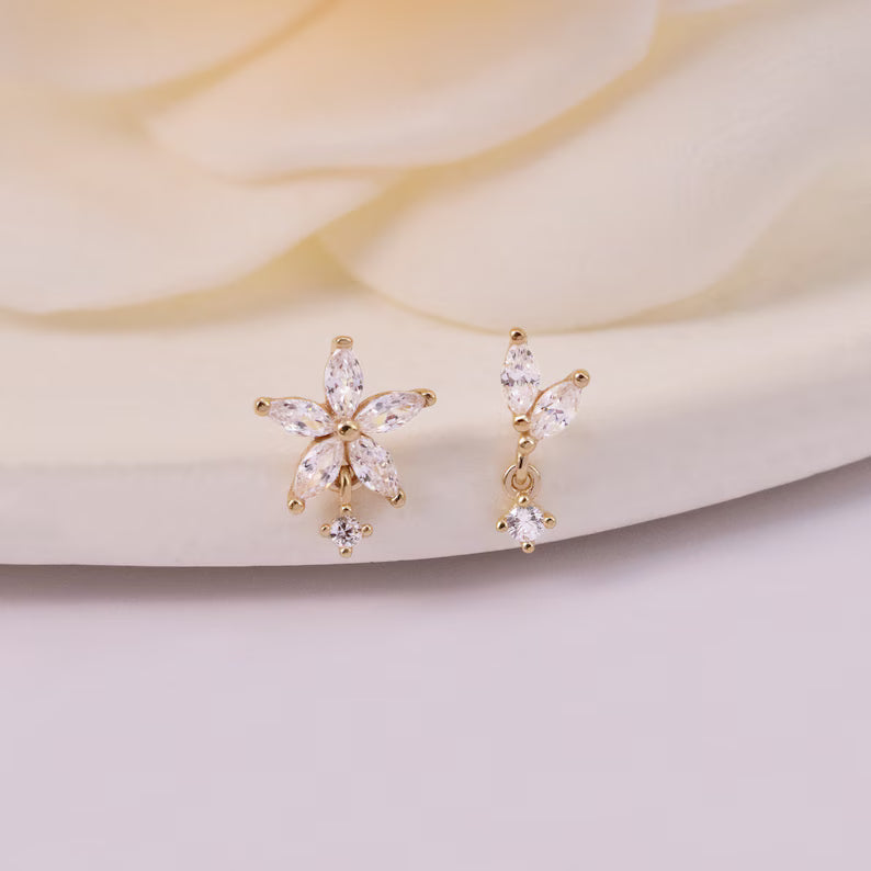 14K Gold Tragus Conch Drop Earring