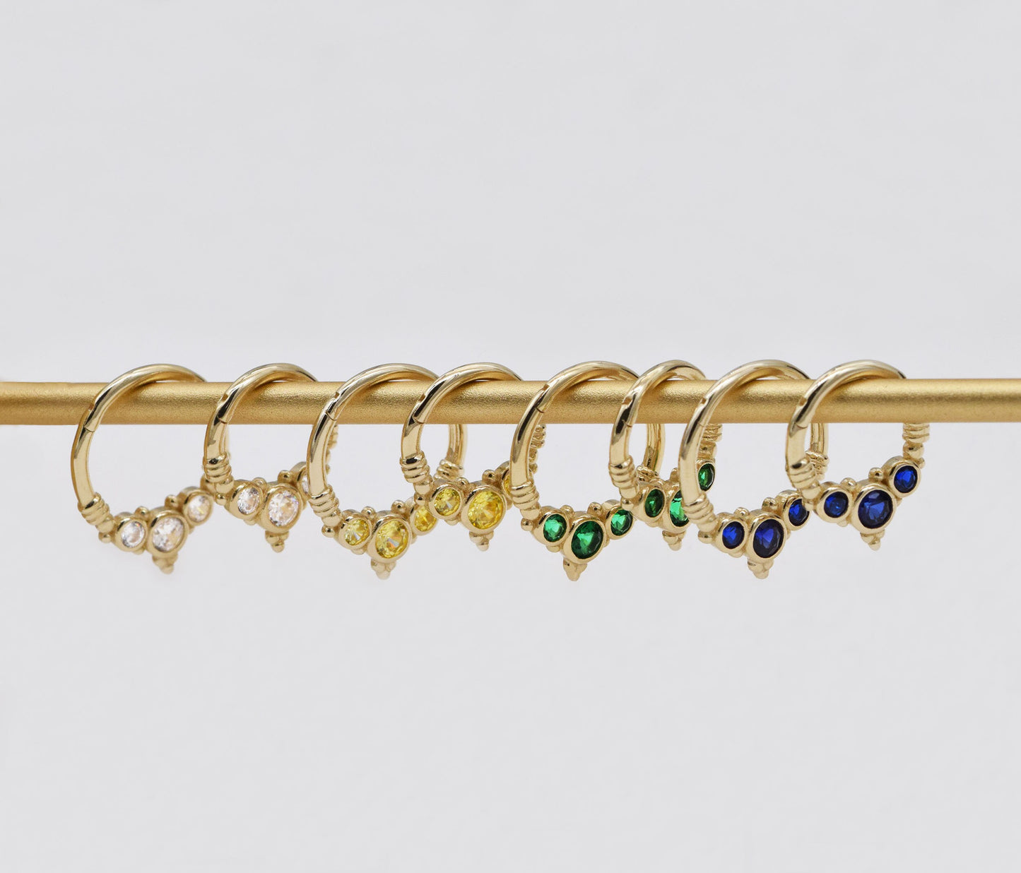 14K Solid Gold Septum Hoop 16g