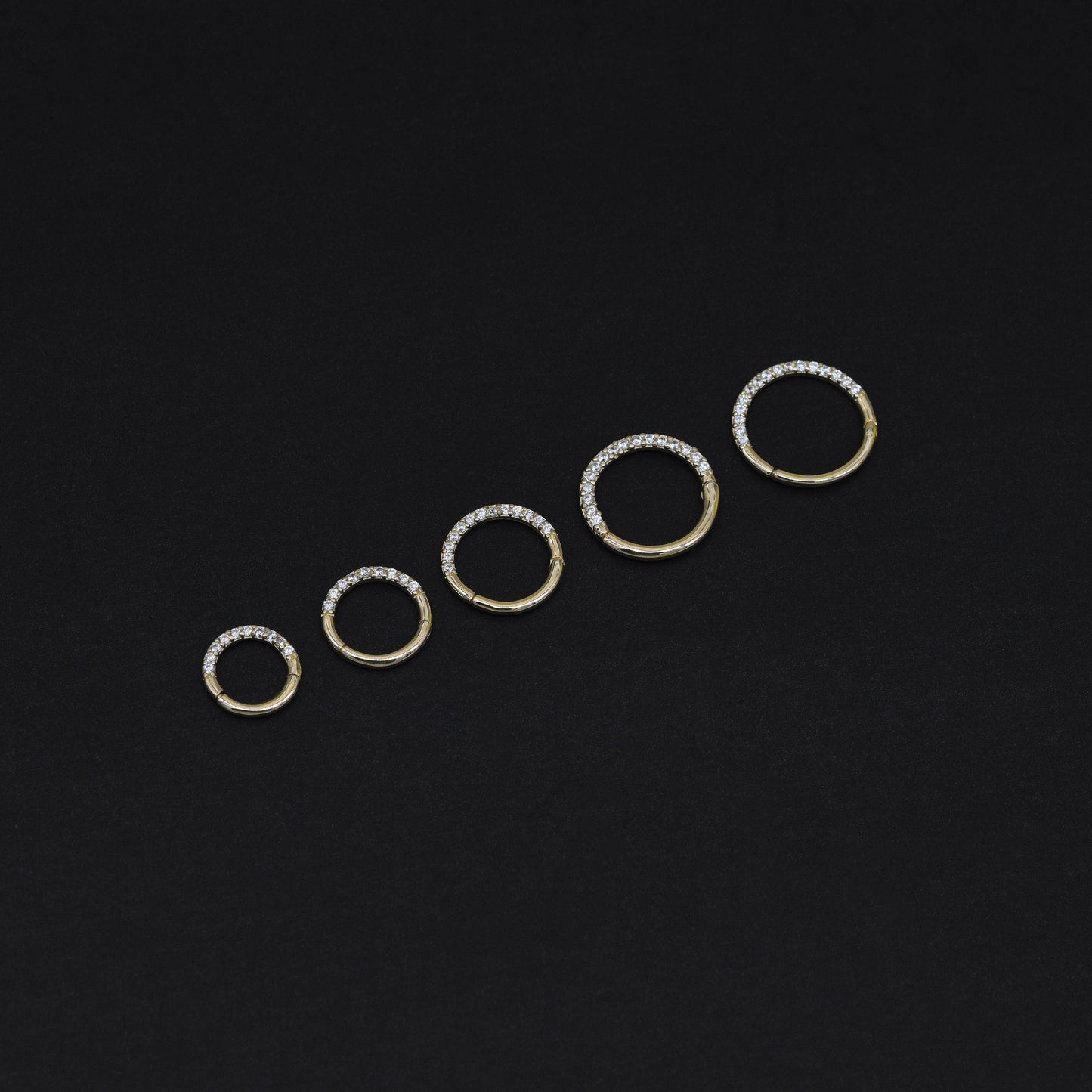14K Solid Gold Septum Hoop 16g Gift