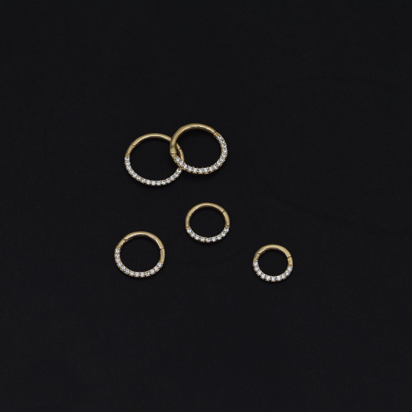 14K Solid Gold Septum Hoop 16g Gift