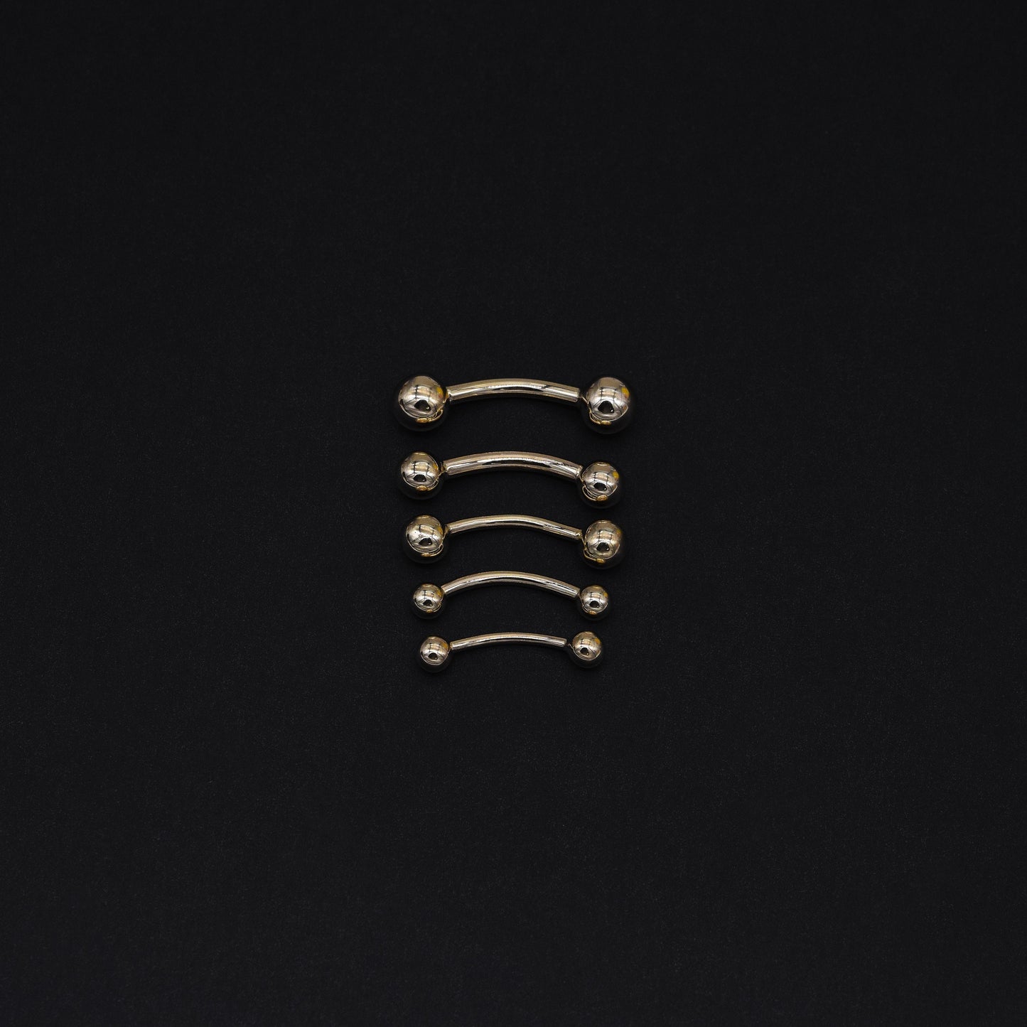 14K solid Gold Belly Button Ring Threaded Barbell Navel Rook Eyebrow 18g 16g 14g