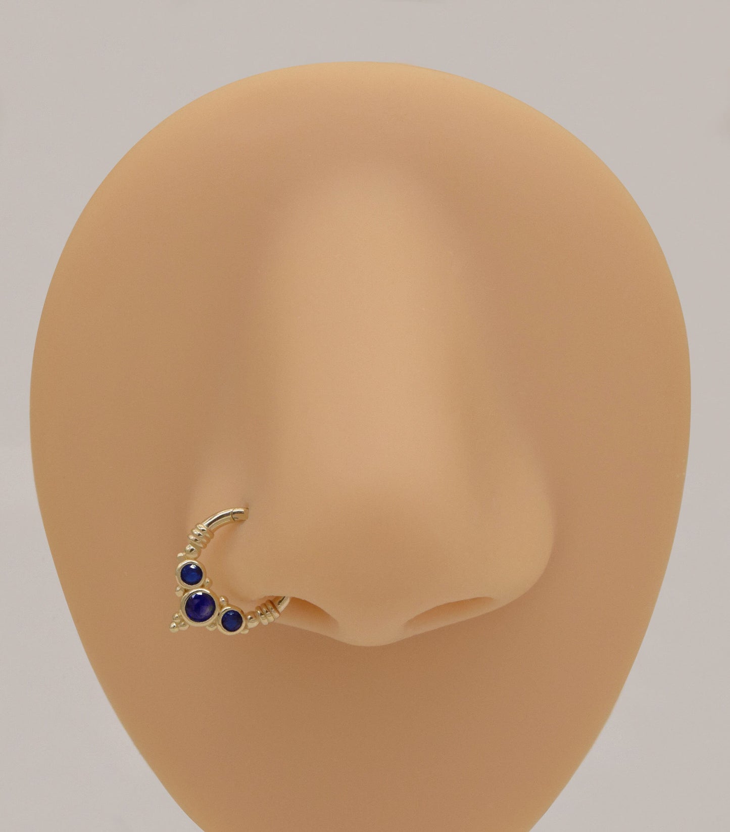14K Solid Gold Septum Hoop 16g