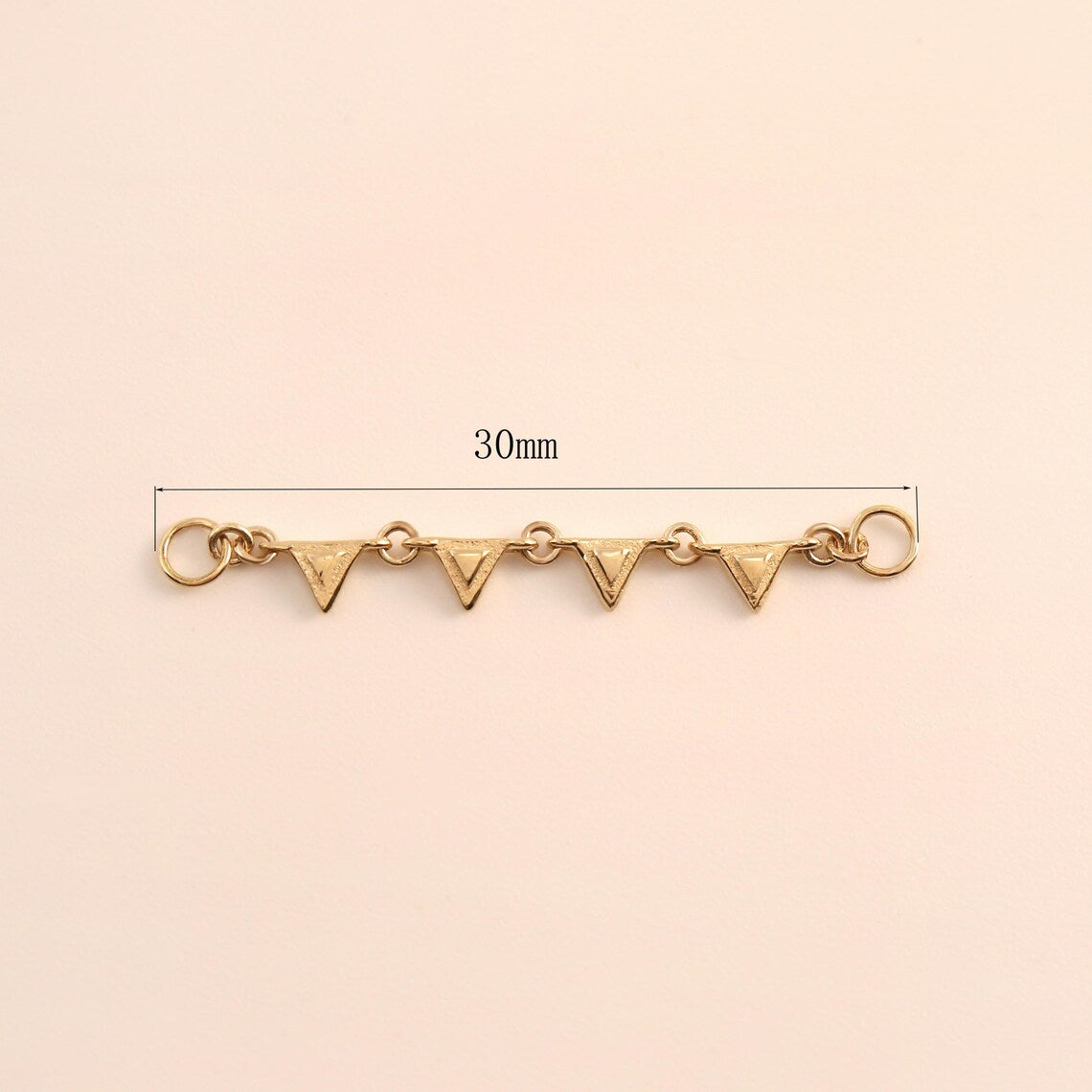 14K Solid Gold Triangle Chain Helix Nose Accessory
