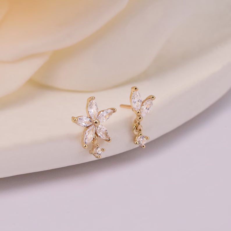 14K Gold Tragus Conch Drop Earring