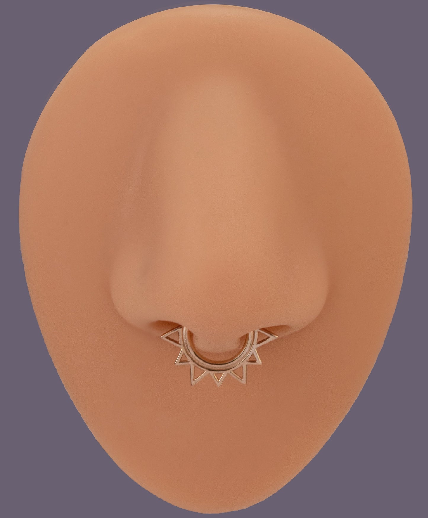 14K Solid Gold Flower Petal Daith Septum Clicker Hoop