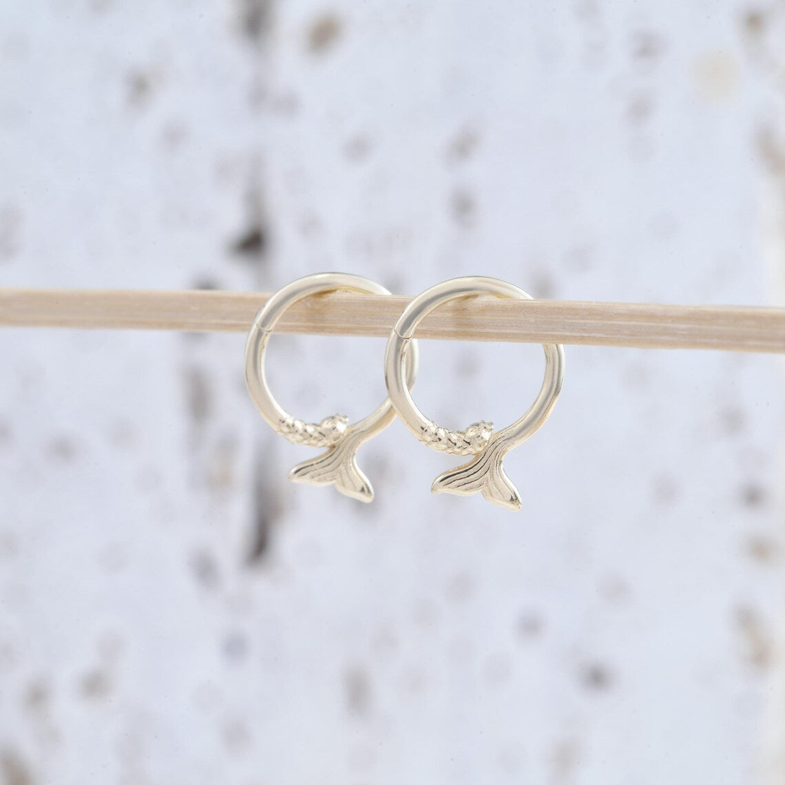 14K Gold Mermaid Tail Septum Hoop
