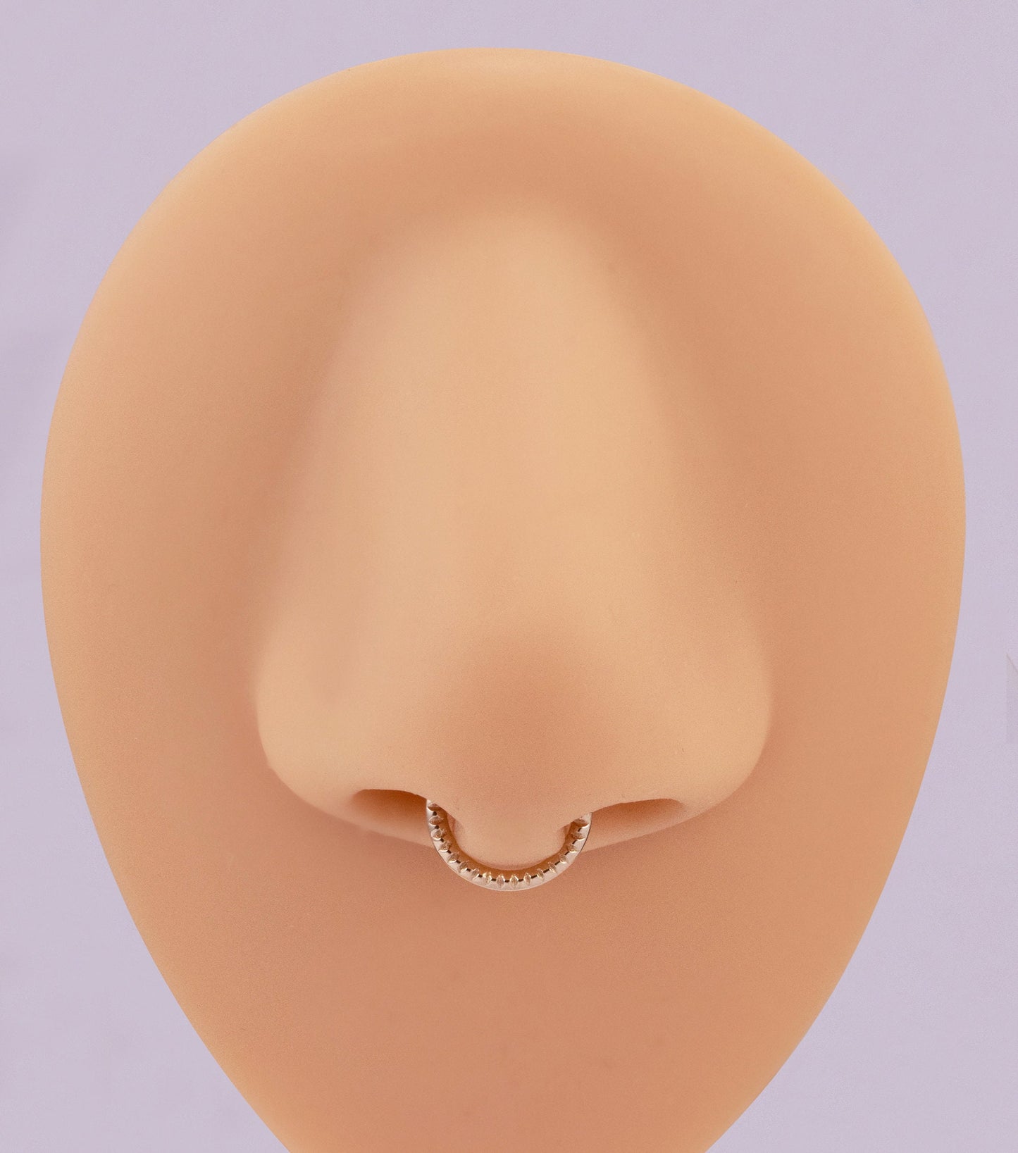 14K Solid Gold Pyramid Cut Septum Hoop Cartilage Clicker