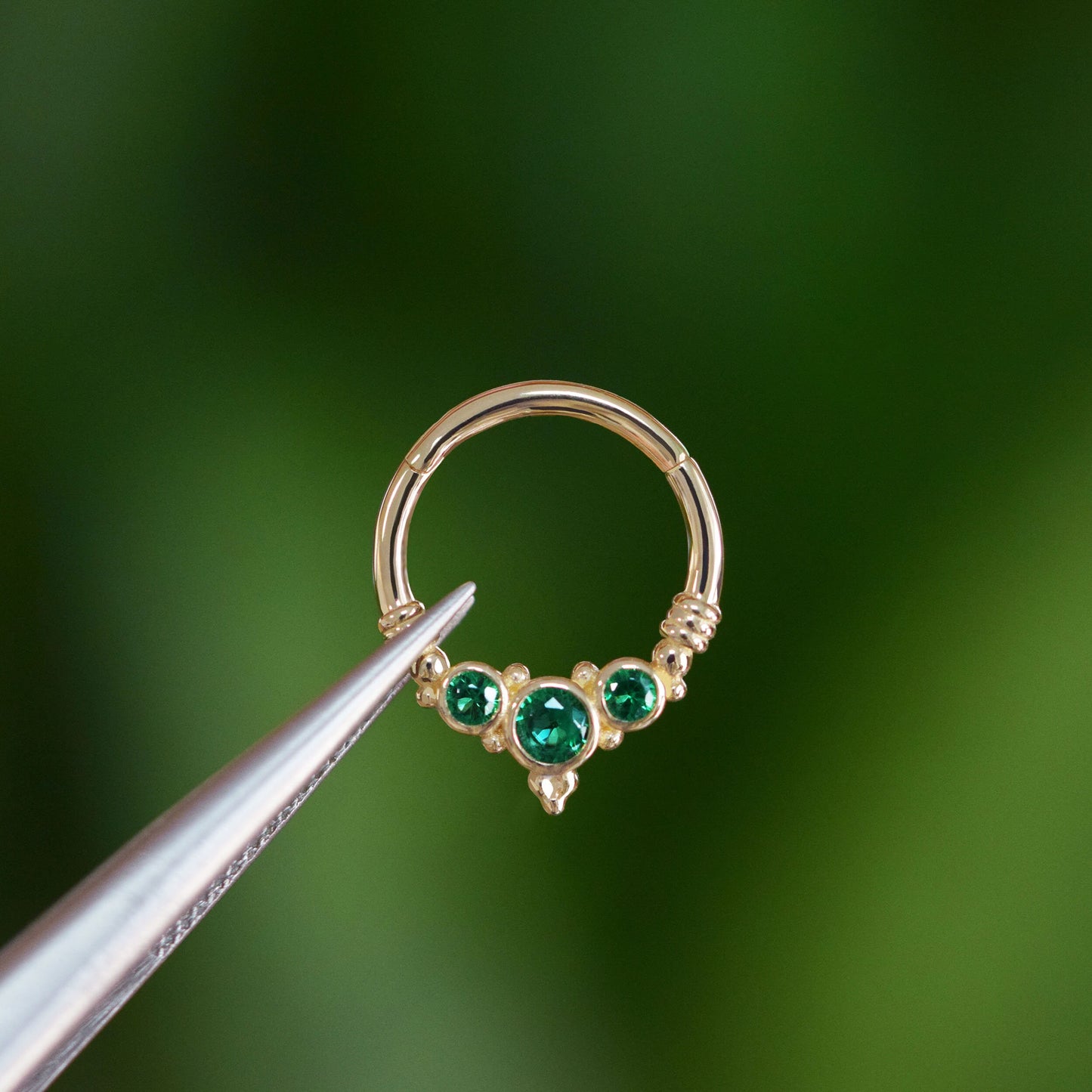 14K Solid Gold Septum Hoop 16g