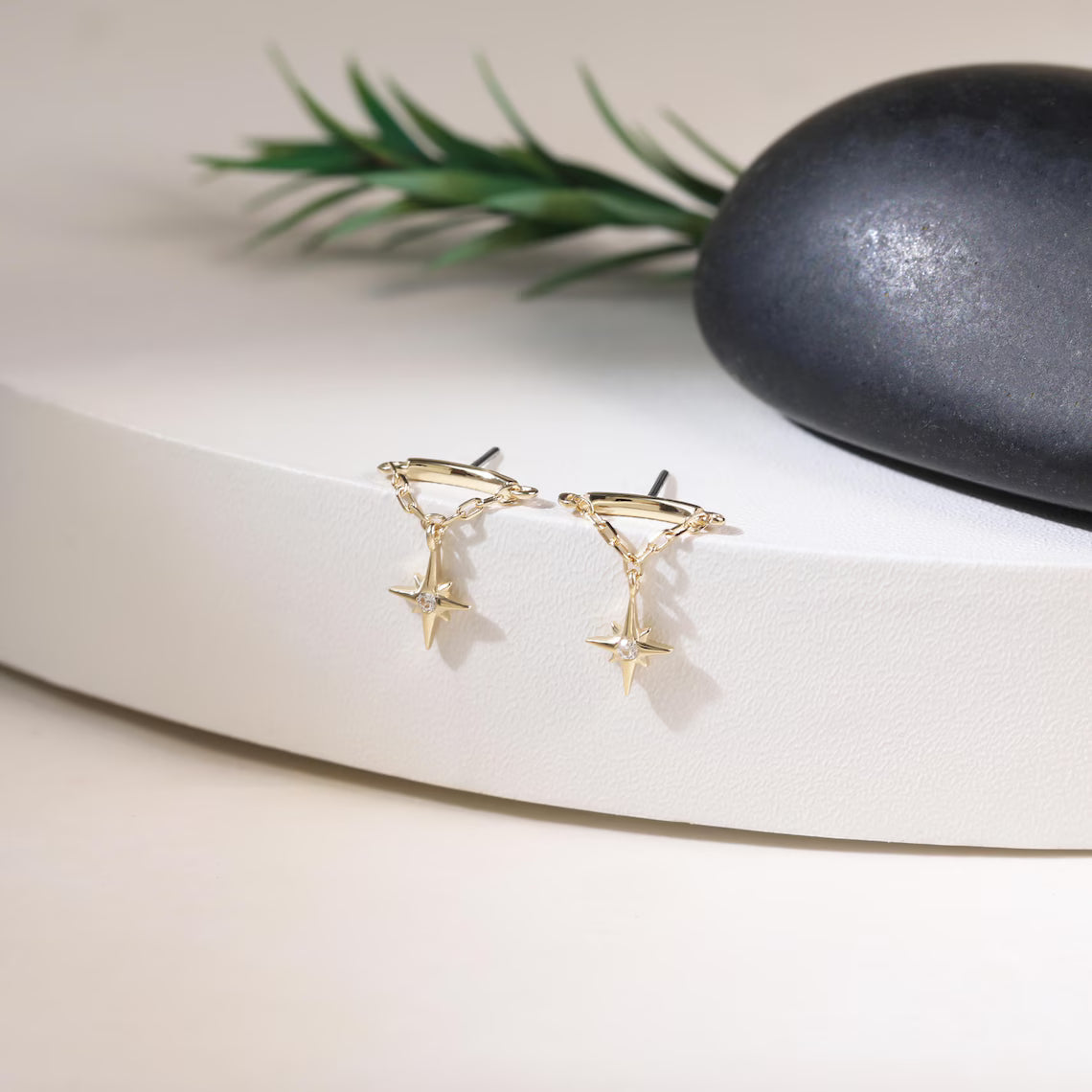 14K Solid Gold Threadless Cartilage Earring