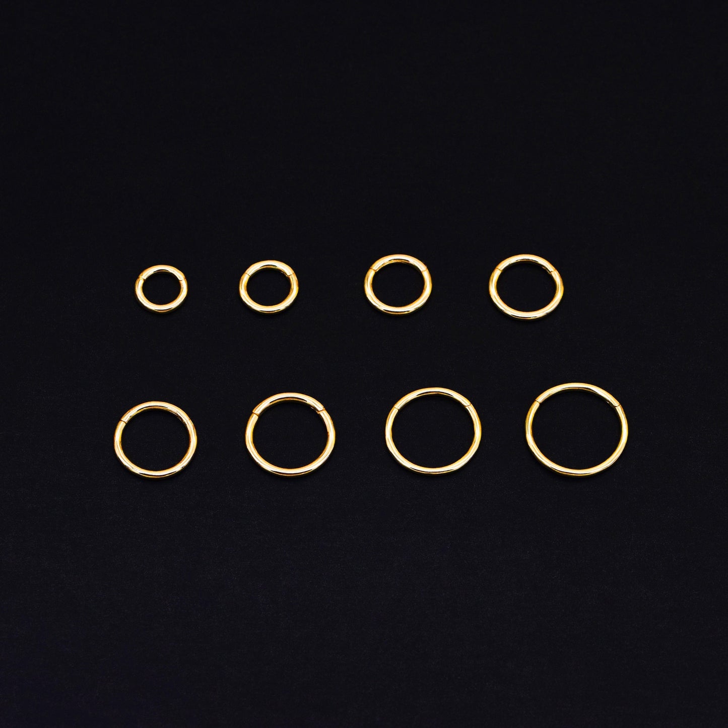 14K Solid Gold Hinged Hoop Earring 16G 18G