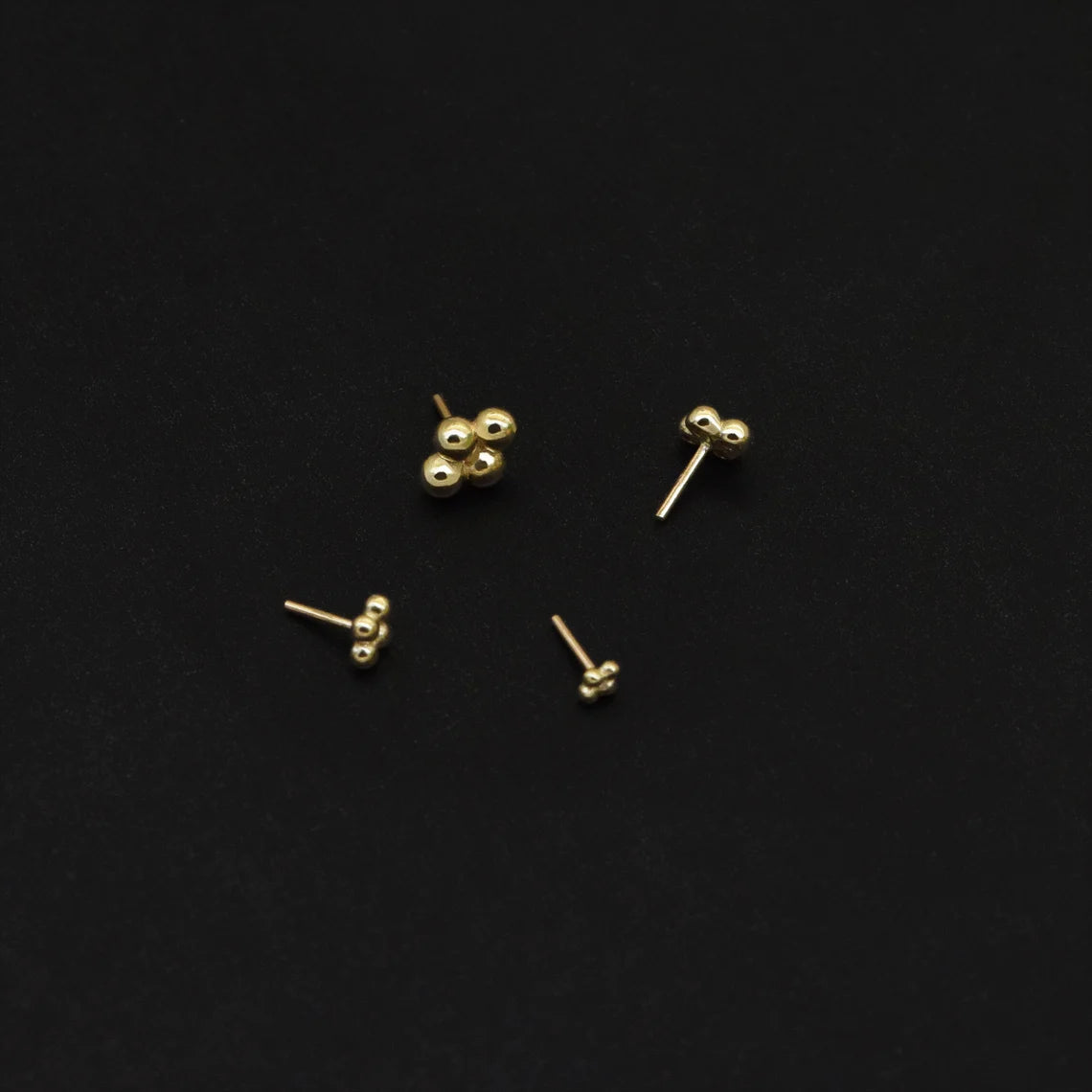 14K Solid Gold Four Dot Stud Labret