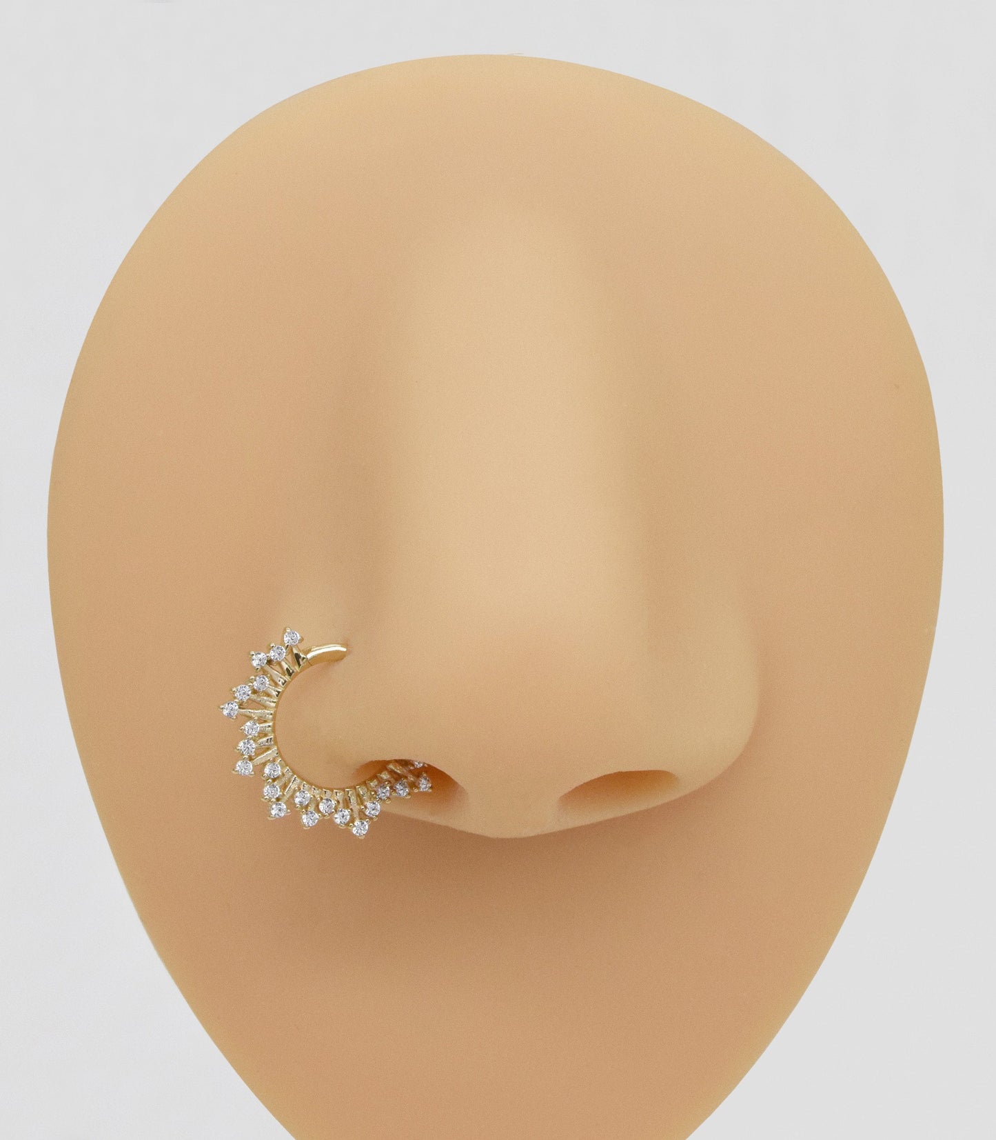 14K Solid Gold Hoop Earring 16G