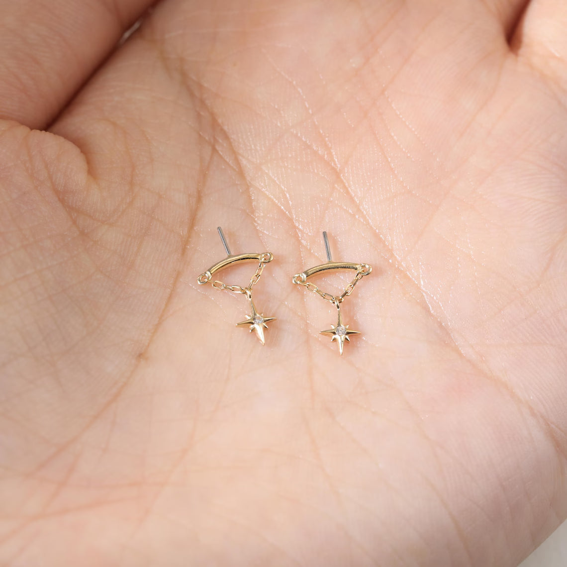 14K Solid Gold Threadless Cartilage Earring