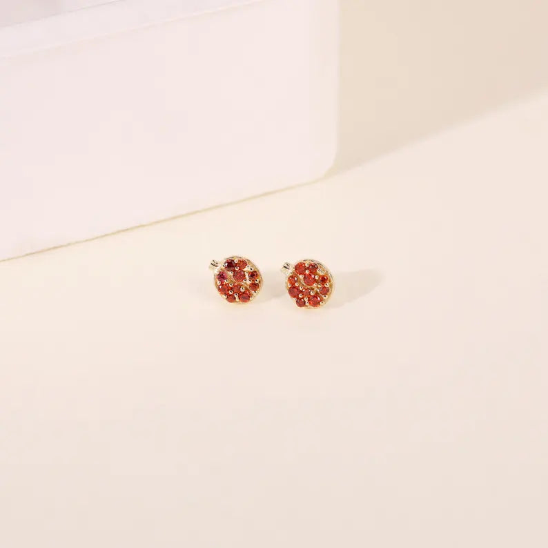 14K Gold Pomegranate Cartilage Stud