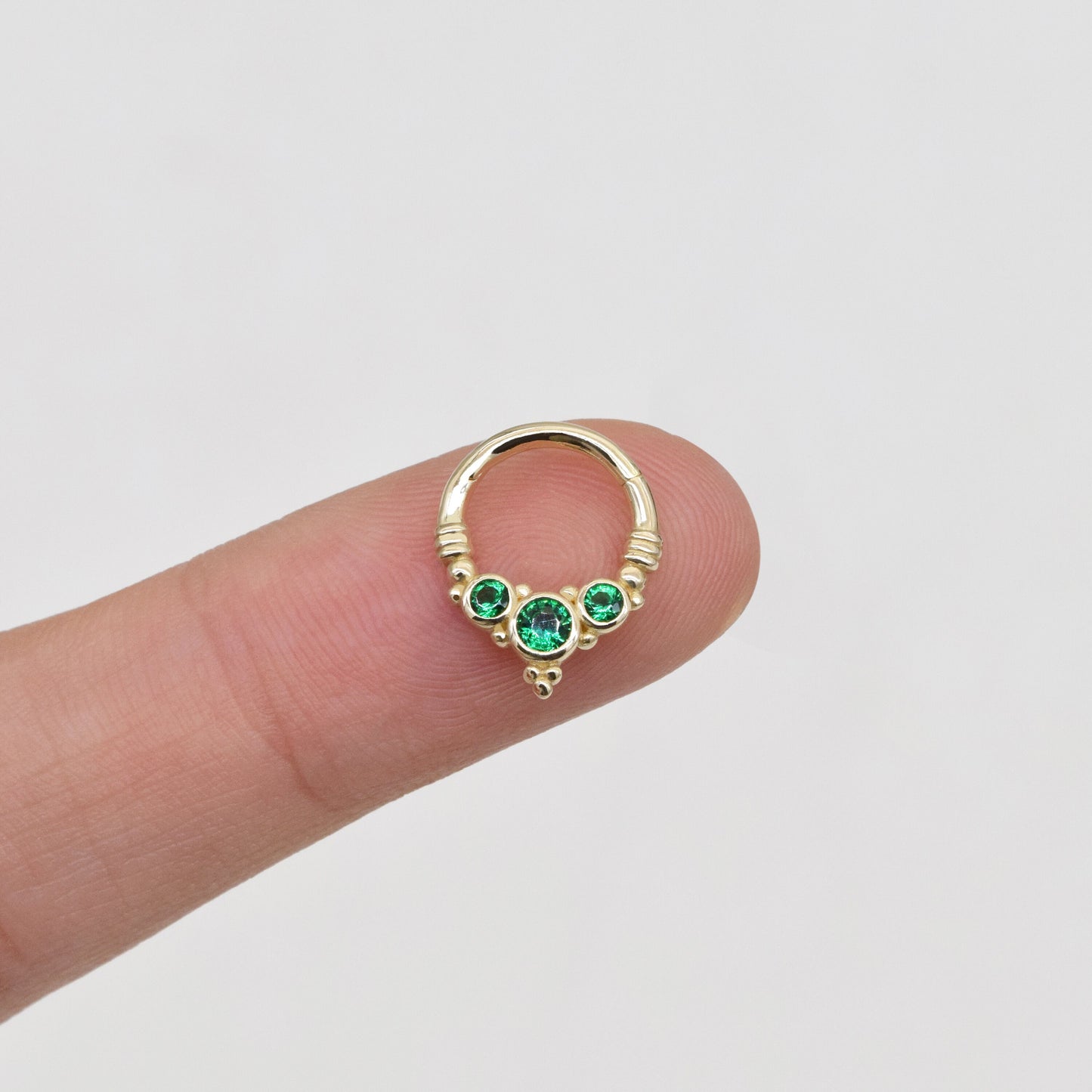 14K Solid Gold Septum Hoop 16g