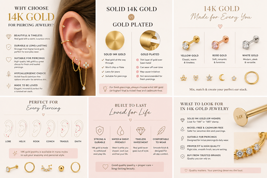 Why Choose 14K Gold for Piercing Jewelry?