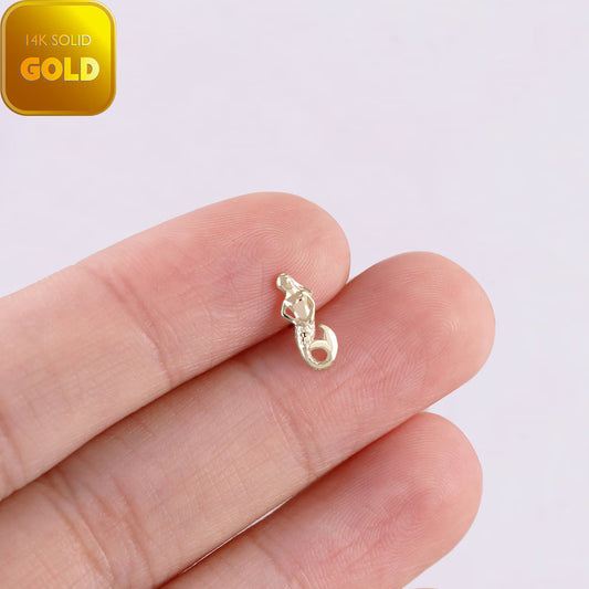 14K Gold Mermaid Stud Earring