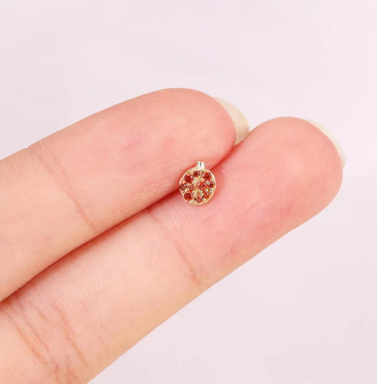 14K Gold Pomegranate Cartilage Stud