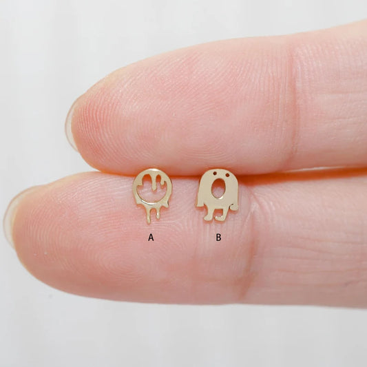 14k Solid Gold Drip Cartilage Earring