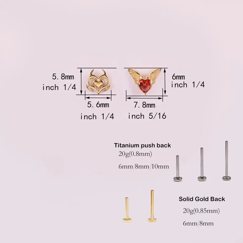 14K Gold Magic Heart Stud Earring