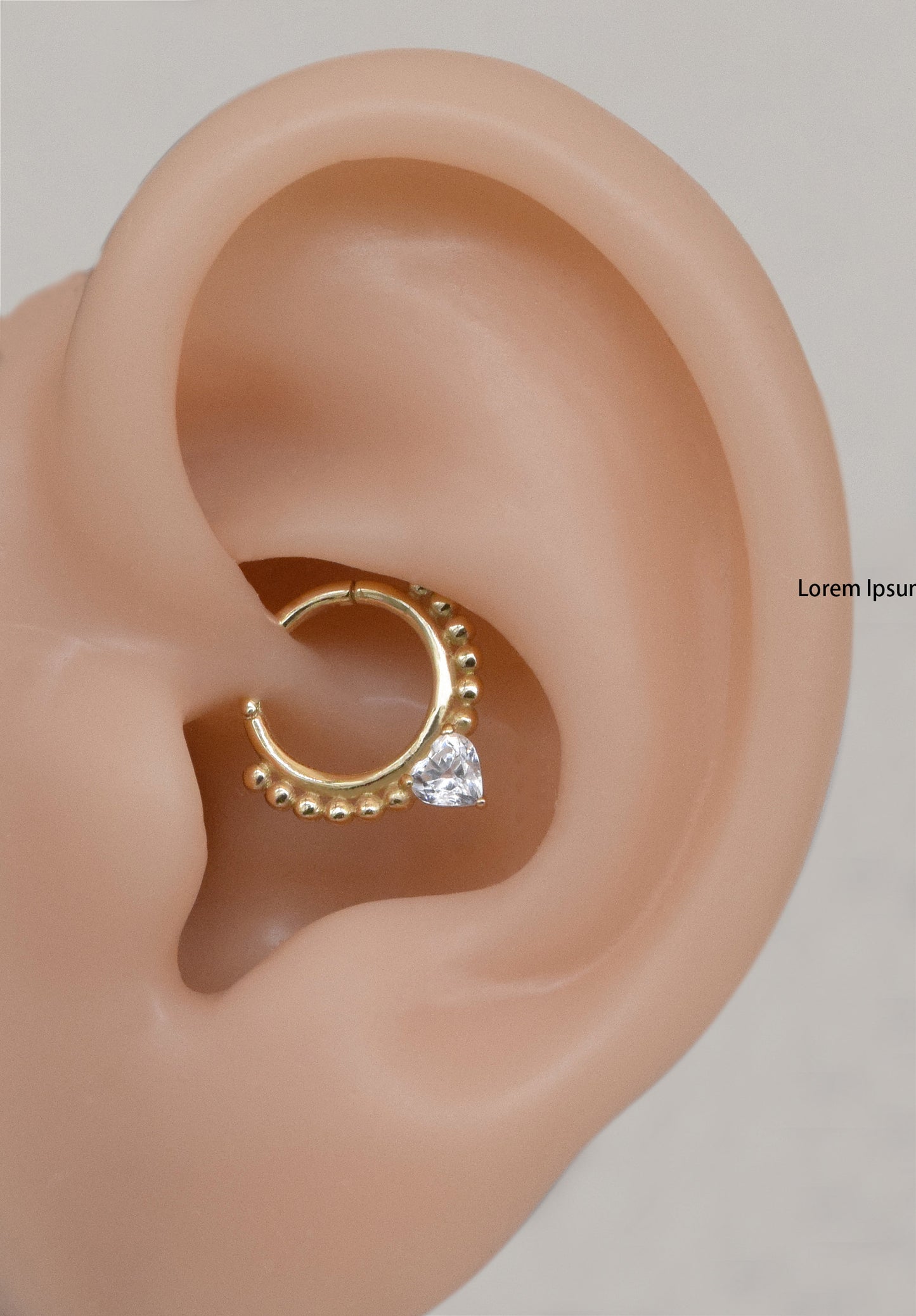 14k Solid Gold Teardrop Beaded Gold Hoop Earrings Diamond Septum Ring Dainty Nose Ring Helix Daith Conch Gold Piercing Jewelry 16g