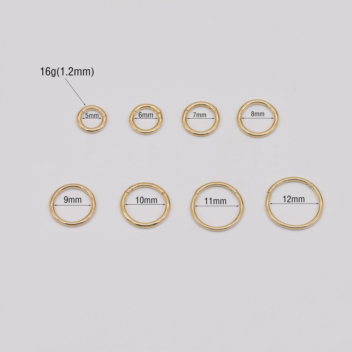 14K Solid Gold Hinged Cartilage Hoop Tragus Helix Conch Hoops Earring Gold Huggie Hoop Nose Ring Gold Earring Piercing 16g 18g