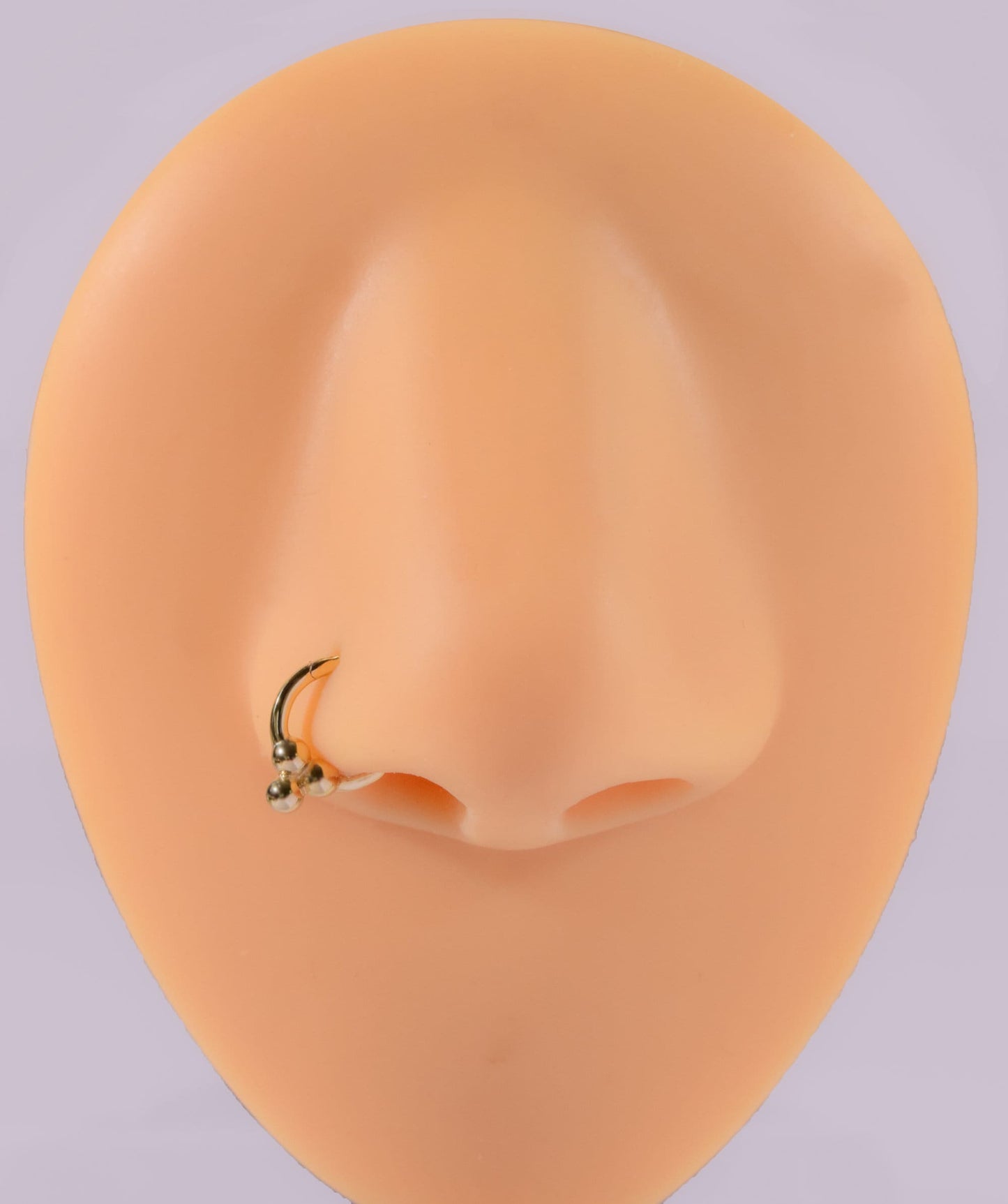 14k Solid Gold Beaded Septum Hoop Ring Beaded Daith Clicker Nose Ring Cartilage Earring Hoop Helix Tragus Clicker Dainty Nose Piercing 16g